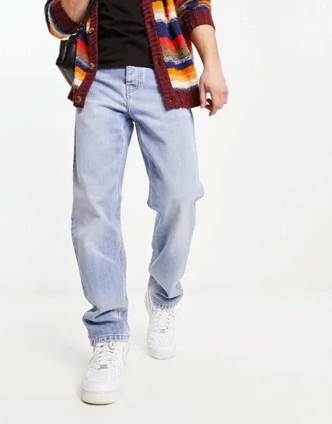 Светло-голубые свободные зауженные джинсы Carhartt WIP newel