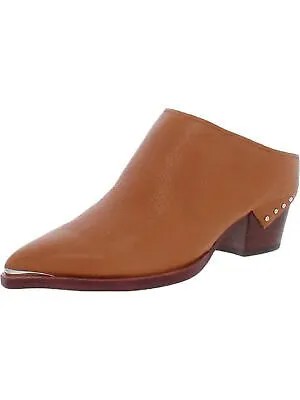 DOLCE VITA Женские коричневые кожаные туфли-мюли без шнуровки на блочном каблуке Sukie 9