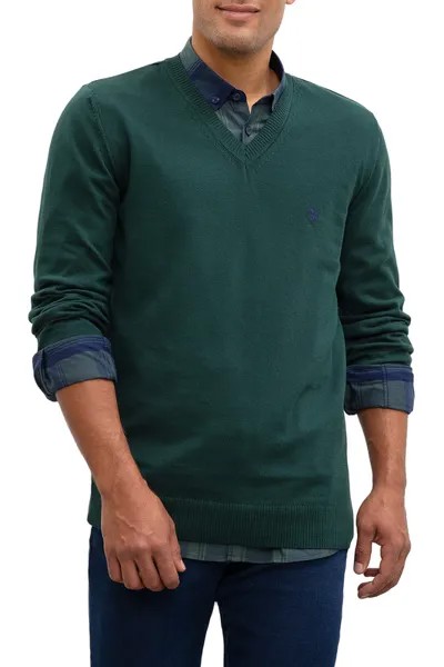 Пуловер мужской U.S. POLO Assn. G081SZ0TK0Enriquesk20 зеленый 2XL