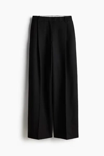 Брюки женские H&M A/W 2024 Tailored Wool, черный