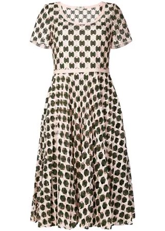 Fendi geometric print flared dress