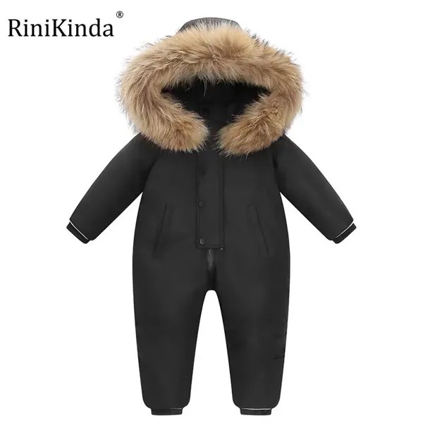 Детский комбинезон rinikind, зимняя теплая пуховая верхняя одежда для мальчиков, пальто, утепленный водонепроницаемый комбинезон, одежда для м...