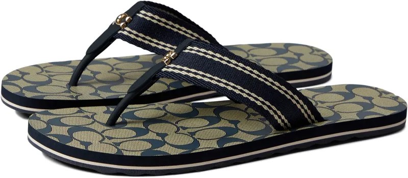 Шлепанцы Zoe Flip-Flop COACH, синий