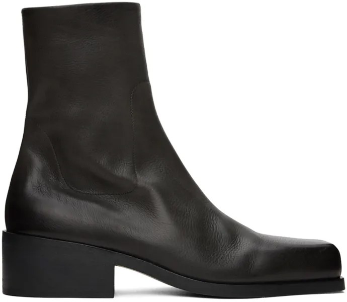 Черные ботинки Касселло Marsell, цвет Lavagna