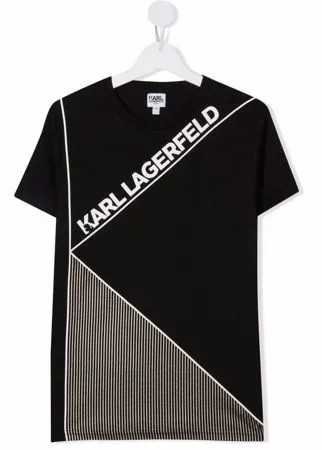 Karl Lagerfeld Kids футболка из органического хлопка с логотипом