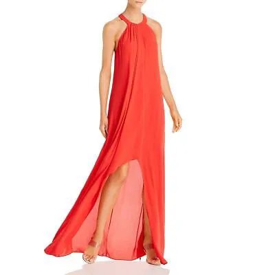 BCBGMAXAZRIA Женское красное вечернее вечернее платье с высоким вырезом и лямкой на шее M BHFO 1064