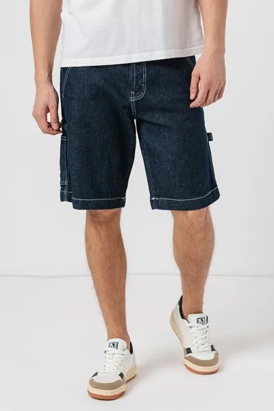 Короткие джинсы с боковыми карманами Denim Project, синий