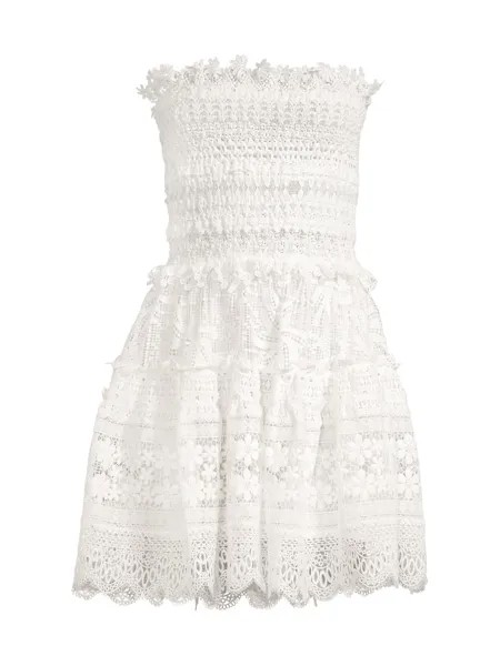 Кружевное мини-платье Vallarta Waimari, белый