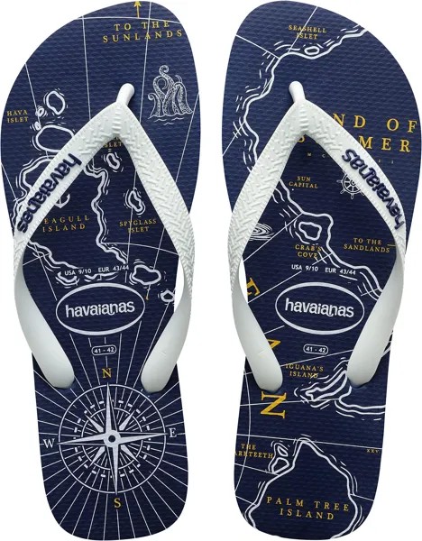 Шлепанцы Top Nautical Flip Flop Sandal Havaianas, цвет Navy Blue/White/Navy Blue 1