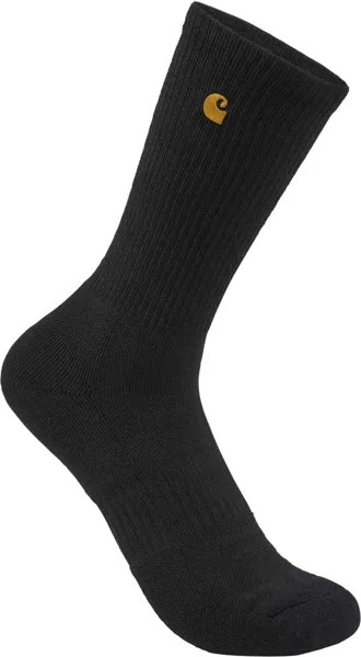 Мужские однотонные носки с логотипом Carhartt — 2 шт., черный