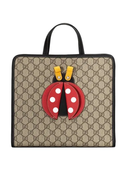 Gucci Kids сумка из канваса с узором GG и аппликацией