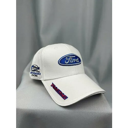 Бейсболка Ford Форд бейсболка кепка мужская женская, размер 55-58, белый