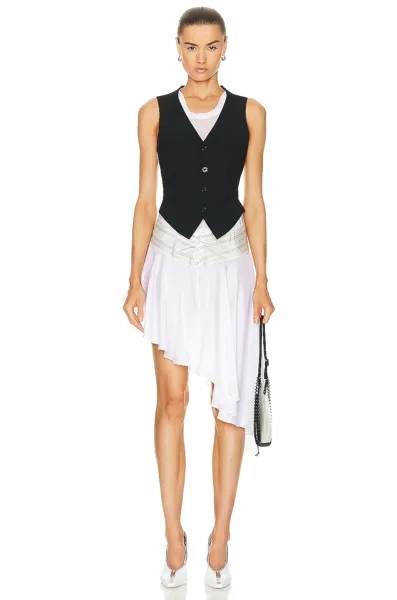 Платье Coperni Hybrid Vest, цвет BLACK/IVORY