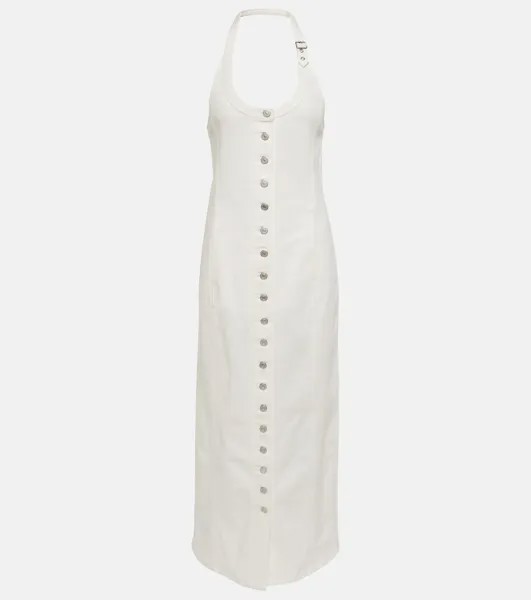 Джинсовое платье миди multiflex Courrèges, белый