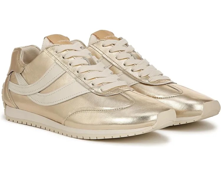 Кроссовки Vince Oasis Runner Lace-Up Sneakers, цвет Champagne Gold Leather