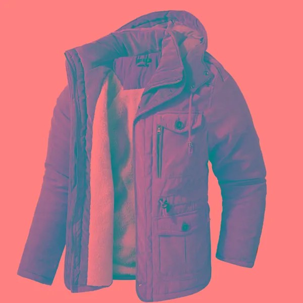 Куртка мужская с капюшоном, утепленная хлопковая парка, повседневная верхняя одежда, европейский размер, Осень-зима