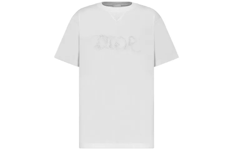 Ежеквартальные новинки Футболка мужская белая Dior, белый