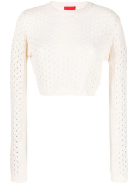 Джемпер Ria в технике кроше Cashmere In Love, белый