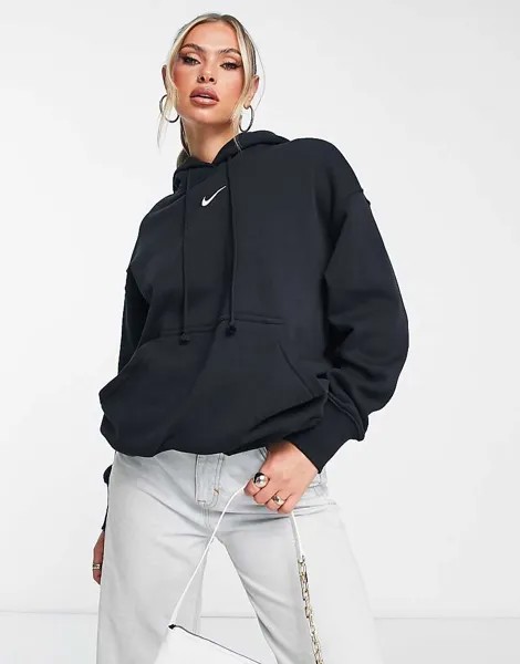 Черная флисовая худи Nike Phoenix