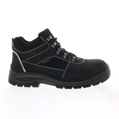 Черные кожаные рабочие ботинки Skechers Work Trophus Letic Steel Toe 200002