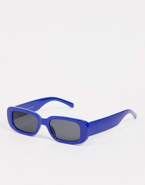 Узкие квадратные солнцезащитные очки в стиле ретро AJ Morgan-Голубой
