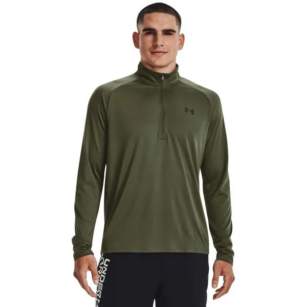 Лонгслив Under Armour Tech 2.0 Half Zip, зеленый