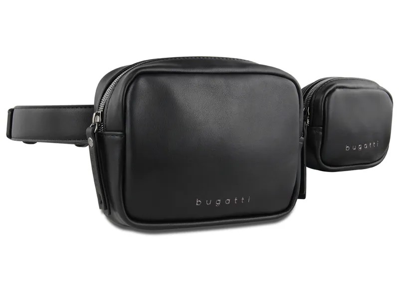 Сумка поясная женская Bugatti Almata waist с кошельком, черная