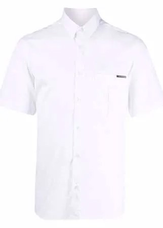 Les Hommes рубашка с короткими рукавами и нашивкой-логотипом