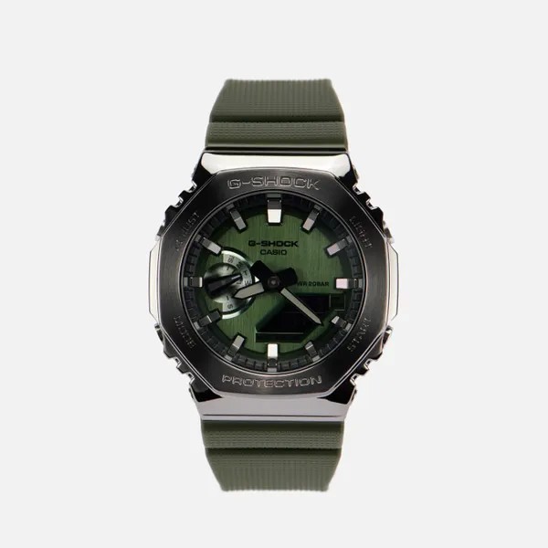Наручные часы CASIO G-SHOCK GM-2100B-3A Metal Covered оливковый, Размер ONE SIZE