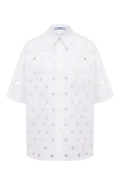 Хлопковая рубашка Prada