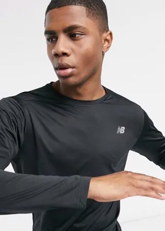 Черный лонгслив New Balance Running Accelerate-Черный цвет