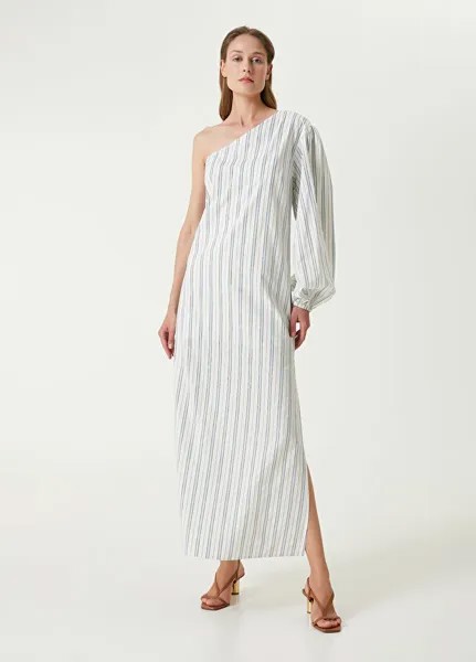 Полосатое платье макси Beymen Collection, экрю