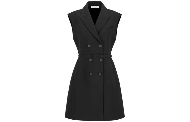 Платье без рукавов женское черное Dior
