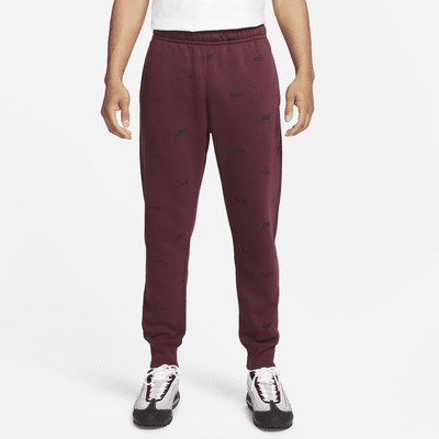 Джоггеры Nike Club Fleece, цвет Night Maroon/Black