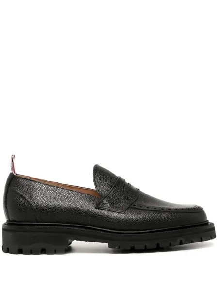 Thom Browne лоферы с закругленным носком, черный