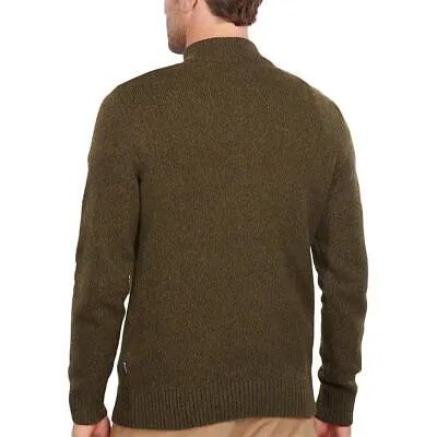 Мужской зеленый пуловер с молнией на половину длины Barbour M BHFO 6994