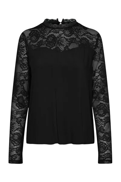 Блузка Curve с кружевными деталями Vero Moda Curve, черный