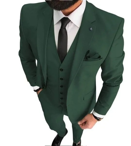 Мужские костюмы на заказ, костюмы из 3-х предметов, деловые костюмы, зеленые, коричневые, розовые, цвета шампанского, красные костюмы, пиджак +...