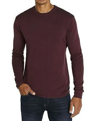 Мужской бордовый свитер с круглым вырезом Buffalo, классический крой, хлопковый пуловер, свитер XXL