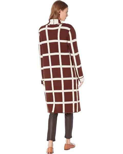 Свитер Lost + Wander Off The Grid Cardigan, цвет Dark Brown Grid
