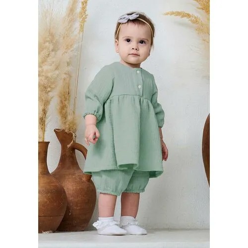 Комплект одежды Сонный Гномик, размер 86, зеленый