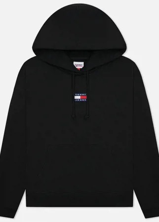 Женская толстовка Tommy Jeans Tommy Center Badge Hoodie, цвет чёрный, размер XS