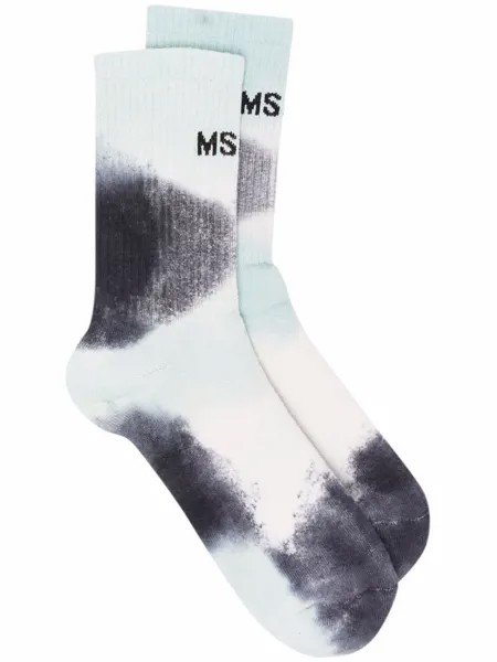 MSGM носки с принтом тай-дай и логотипом