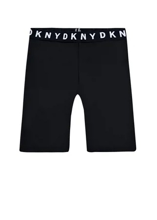 Черные шорты-велосипедки с логотипом DKNY детские