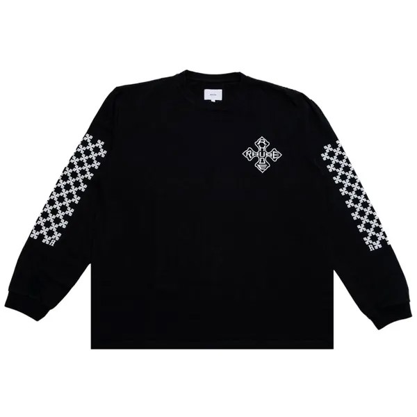 Футболка Rhude Cross Long-Sleeve Tee, цвет Vintage Black