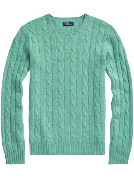 Polo Ralph Lauren кашемировый джемпер фактурной вязки, зеленый