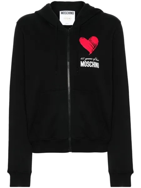 Moschino худи с логотипом, черный