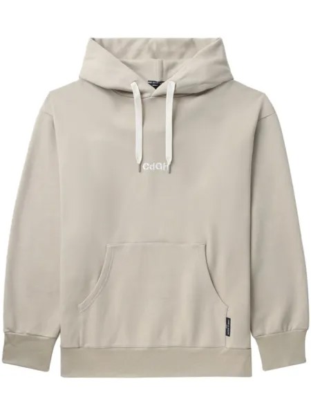 Comme des Garçons Homme худи с кулиской и вышитым логотипом, нейтральный цвет