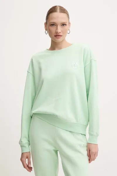 Хлопковая толстовка Pinko, зеленый