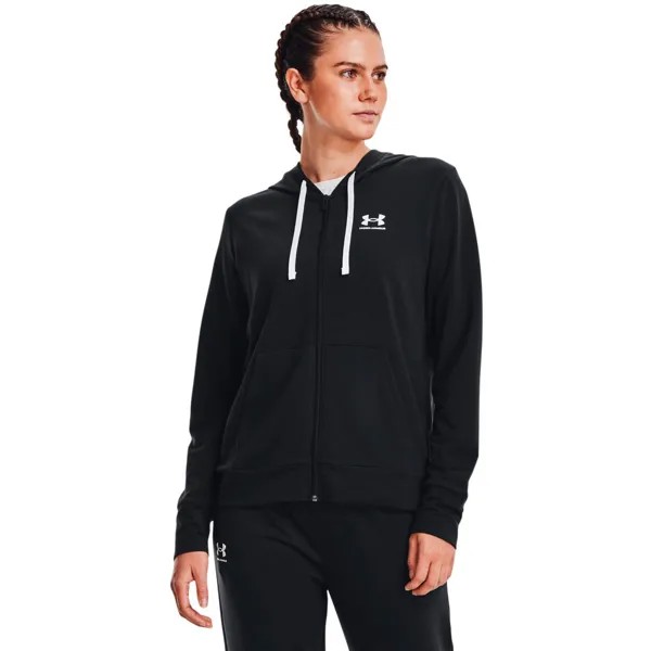 Толстовка Under Armour Rival Terry Full Zip, черный